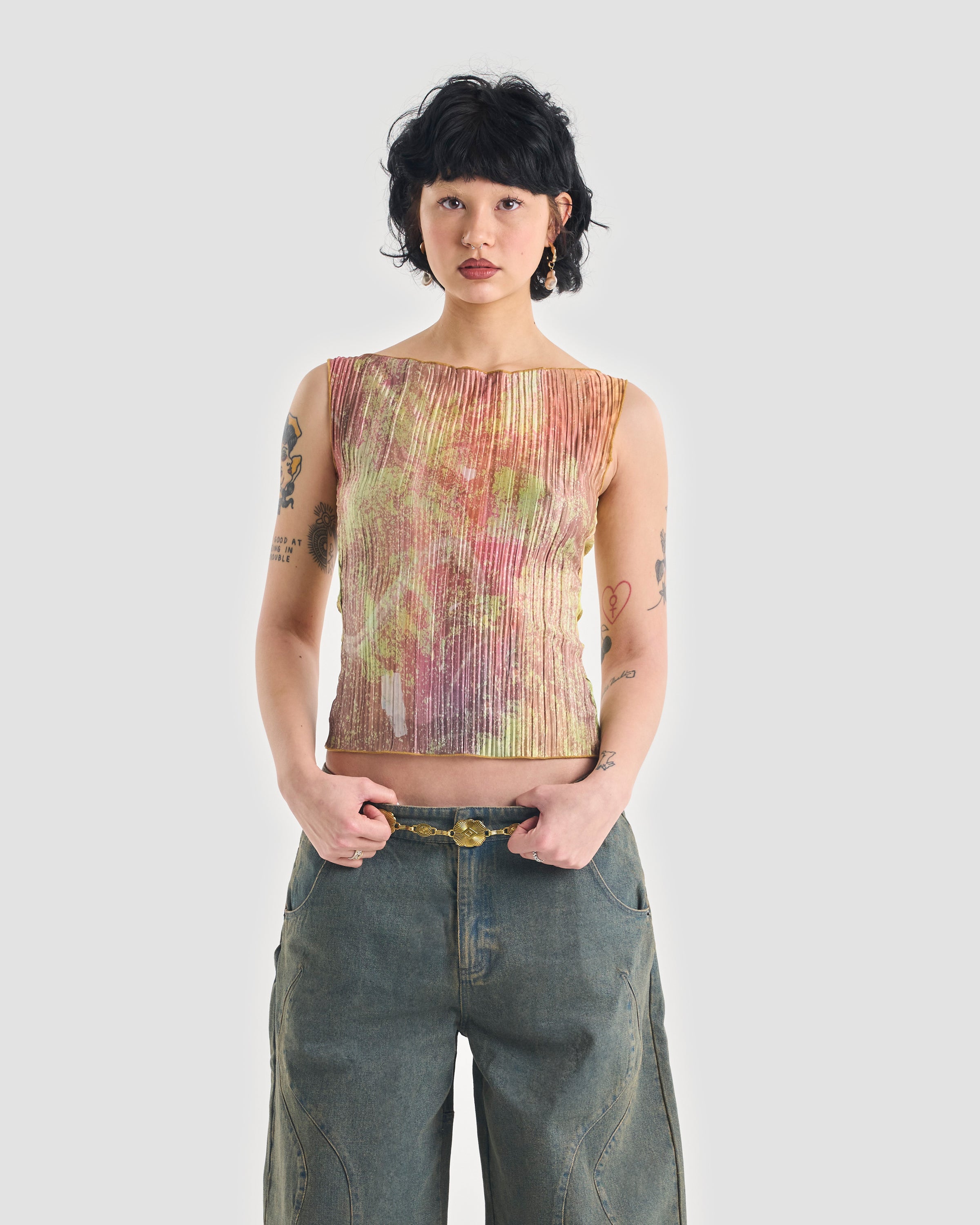 Ophelia's Pleated Tank Top – Heretic Nine Clothing