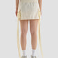 Club Kid Parachute Technical Cargo Mini Skirt in Off White
