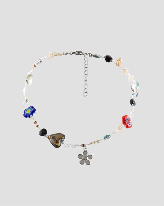 RUH Beaded Necklace With Charms In Multicolour