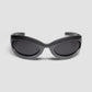 Oval Bug Sunglasses in Grey