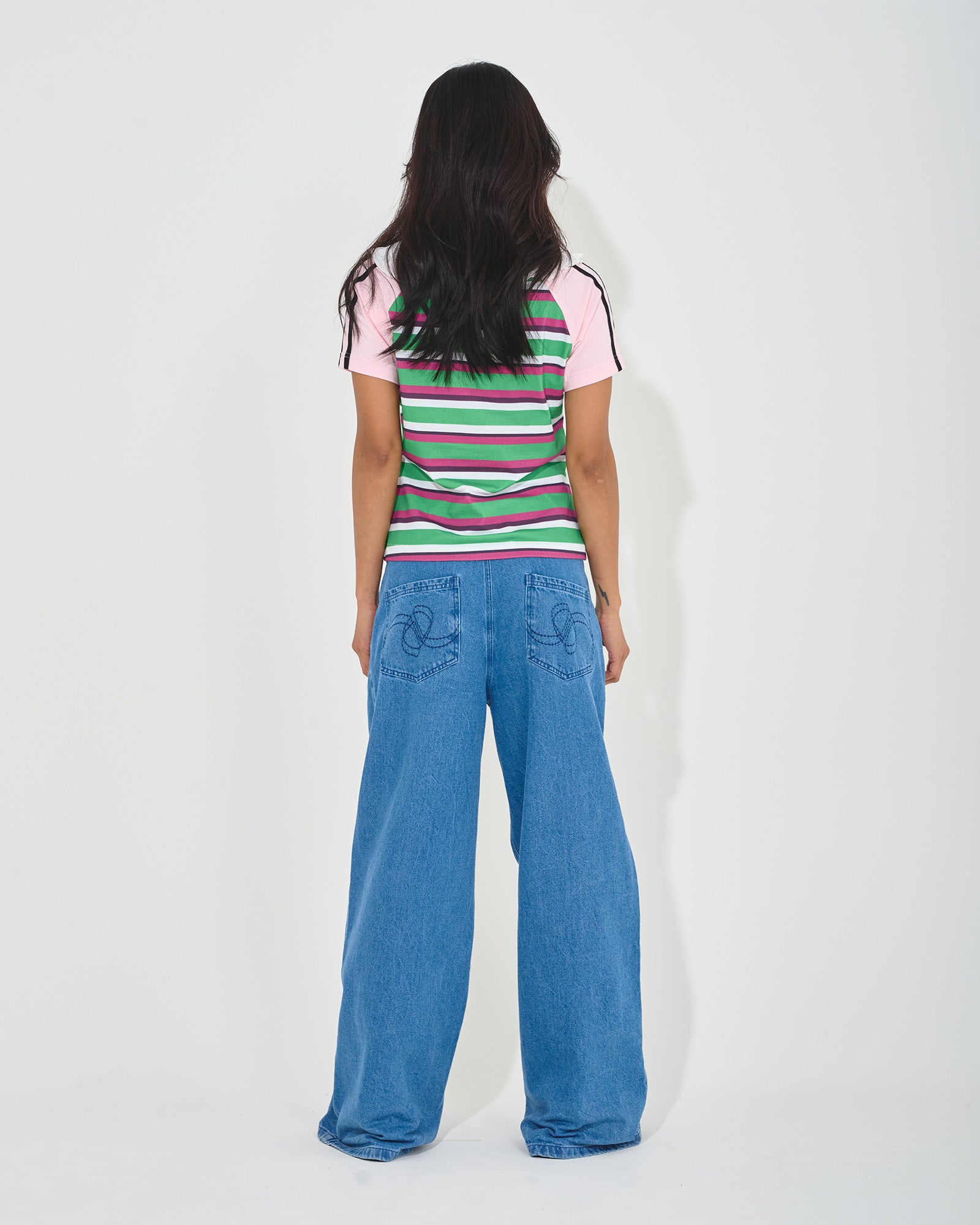 sporty printed collared short sleeve top