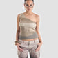 Wasteland One Shoulder Tank Top and Inception Straight Leg Jeans