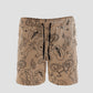 Taboo Baggy Shorts with Adjustable Drawstring in Light Brown