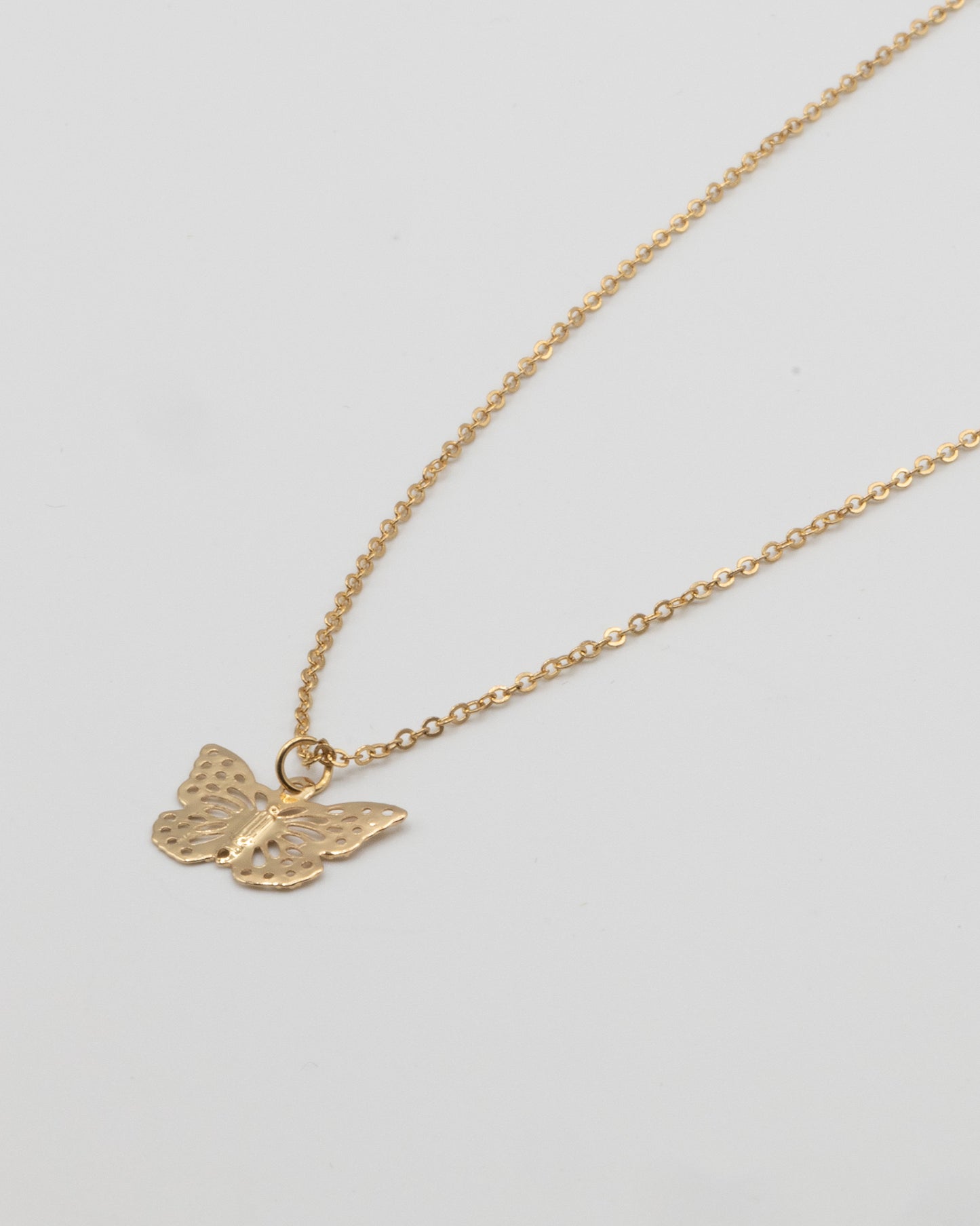 Butterfly Necklace In Gold - Bad Handwriting