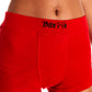 Love Bite High Rise Lounge Shorts With Embroidery In Red