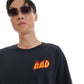 Hotweelz Embroidered Graphic Oversized Tee - Bad Handwriting
