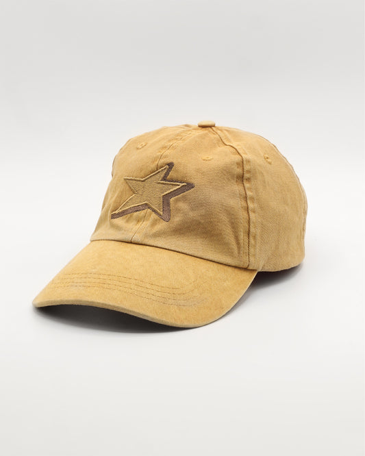 Star Gazer Cap With Graphic In Brown