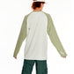 Time Traveler Oversized Raglan Long Sleeve Top With Graphic In Green