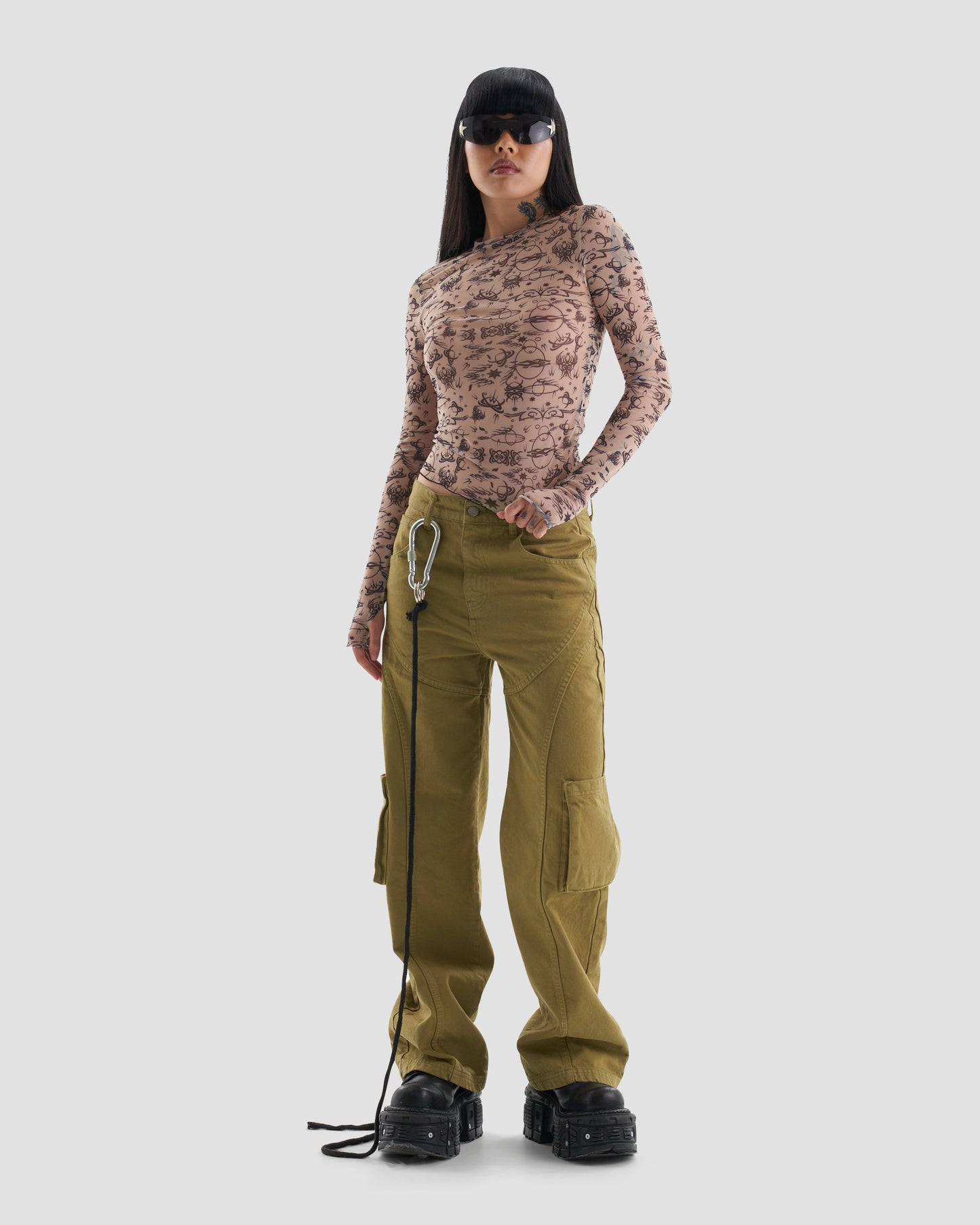 Bottoms - Low Rise Rise Straight Cargos In Khaki | Heretic Nine ...