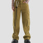 Free Entry Low Rise Straight Fit Technical Jeans in Khaki