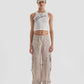 Taboo Zip-Off Cargo Trousers to Shorts with Camo Print in Beige